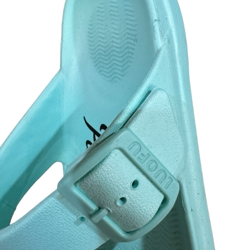 Parex Like New Flip Flops Thongs aqua Women’s Size 36 - Picture 2 of 7